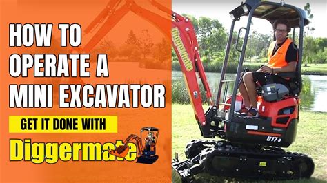 mini digger operator|how to drive mini excavator.